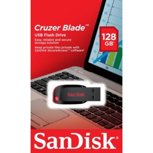USB флеш накопитель SanDisk 128GB Cruzer Blade USB 2.0 (SDCZ50-128G-B35)