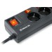 Сетевой фильтр питания REAL-EL RS-6 EXTRA 3m, black (EL122300002)