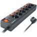 Сетевой фильтр питания REAL-EL RS-6 EXTRA 3m, black (EL122300002)