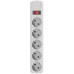 Сетевой фильтр питания Maxxter SPM5-G-15G grey, 4.5 м кабель, 5 розеток (SPM5-G-15G)