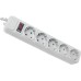 Сетевой фильтр питания Maxxter SPM5-G-15G grey, 4.5 м кабель, 5 розеток (SPM5-G-15G)