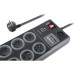 Сетевой фильтр питания REAL-EL RS-8F USB CHARGE 3m, black (EL122300004)