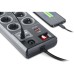 Сетевой фильтр питания REAL-EL RS-8F USB CHARGE 3m, black (EL122300004)