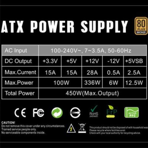 Блок питания Gamemax 450W (GP-450)