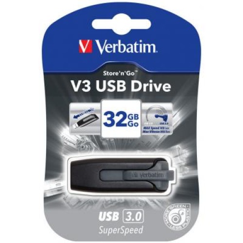 USB флеш накопитель Verbatim 32GB Store 'n' Go Grey USB 3.0 (49173)