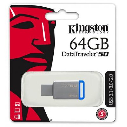 USB флеш накопитель Kingston 64GB DT50 USB 3.1 (DT50/64GB) USB флеш накопитель Kingston 64GB DT50 USB 3.1 (DT50/64GB)