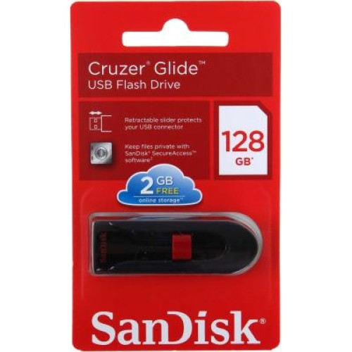 USB флеш накопитель SanDisk 128GB Cruzer Glide Black USB 3.0 (SDCZ600-128G-G35)