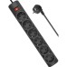 Сетевой фильтр питания Defender 153, 3 m, 6 роз, black (99495)
