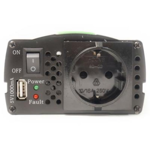 Автомобильный инвертор 24V/220V 300W, USB 5V 1A, HYM300-242 PowerPlant (KD00MS0002)