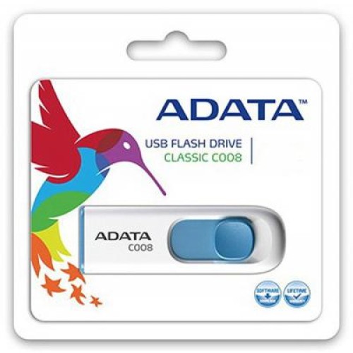 USB флеш накопитель ADATA 32GB C008 White USB 2.0 (AC008-32G-RWE)