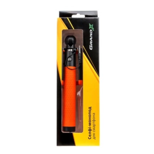 Монопод для селфи Grand-X Deluxe Click 3,5 U-крепление 180-780мм Orange (MPGDJ3CUO)