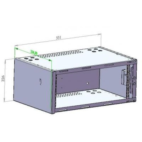 Шкаф настенный CSV 4U, 600*350 антивандальная (435-АВ)