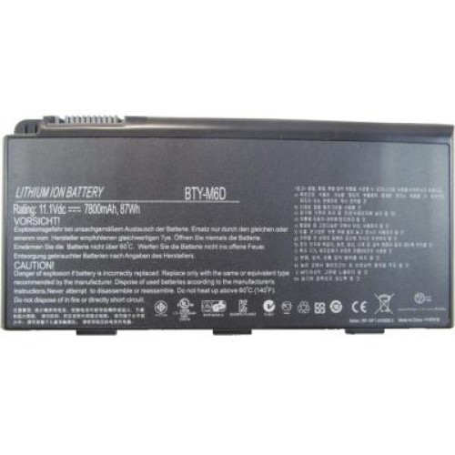 Аккумулятор для ноутбука MSI BTY-M6D 7800mAh 6cell 11.1V Li-ion (A47040)