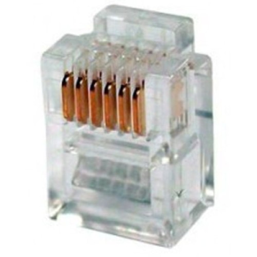 Коннектор Eserver RJ12 6P6С, уп. 100шт (WT-6001D)