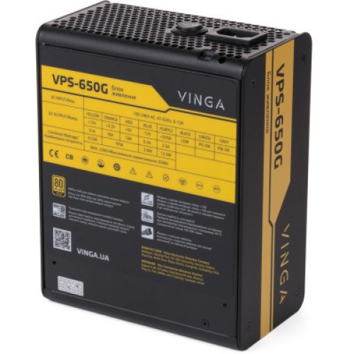 Блок питания Vinga 650W (VPS-650G)