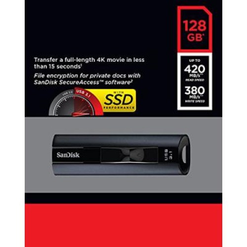 USB флеш накопитель SanDisk 128GB Extreme Pro USB 3.1 (SDCZ880-128G-G46)