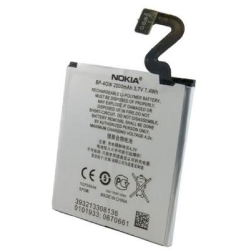 Аккумуляторная батарея Nokia BP-4GW, Lumia 920 (Original, 2000 mAh) (BMN6404)
