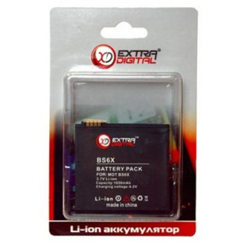 Аккумуляторная батарея Extradigital Motorola BS6X (1650 mAh) (DV00DV6134)