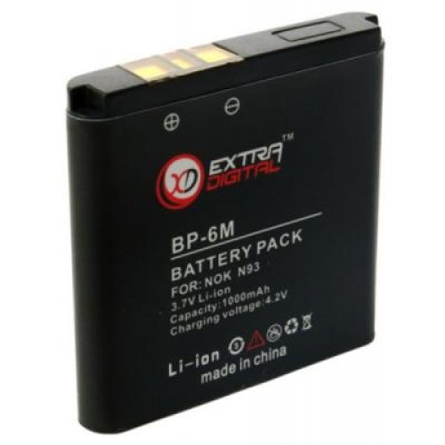 Аккумуляторная батарея Extradigital Nokia BP-6M (1000 mAh) (DV00DV1187)