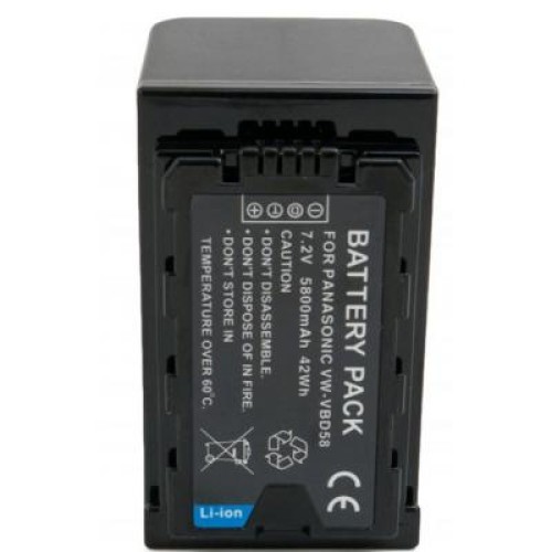 Аккумулятор к фото/видео Extradigital Panasonic VW-VBD58, Li-ion, 7.2V, 5800mAh (BDP2690)