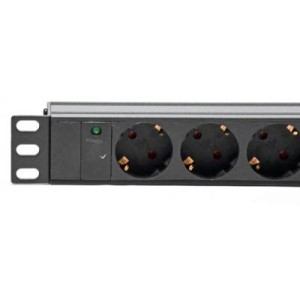 Силовой блок Kingda 19" 1U 9xSchuko, С14, без кабеля (KD-GER(16)N1009WKPB19A-C14)