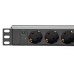 Силовой блок Kingda 19" 1U 9xSchuko, С14, без кабеля (KD-GER(16)N1009WKPB19A-C14)