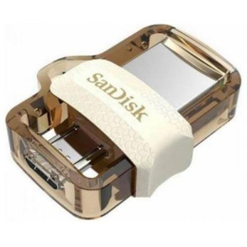 USB флеш накопитель SanDisk 32GB Ultra Dual Drive m3.0 White-Gold USB 3.0/OTG (SDDD3-032G-G46GW)