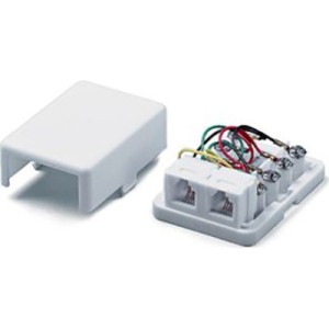 Телефонна розетка Eserver 2xRJ12 телефонная (WT-6010)