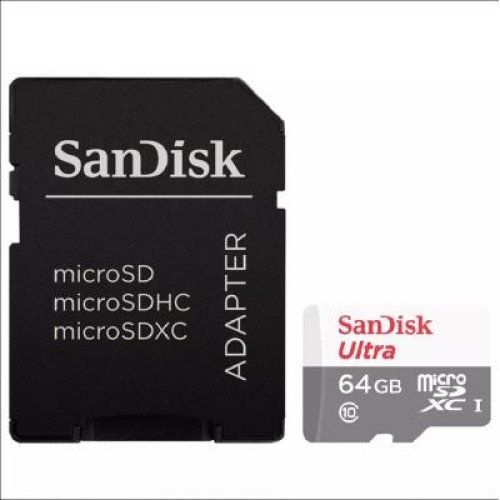 Карта памяти SanDisk 64GB microSDXC Class 10 UHS-I Ultra (SDSQUNS-064G-GN3MA)