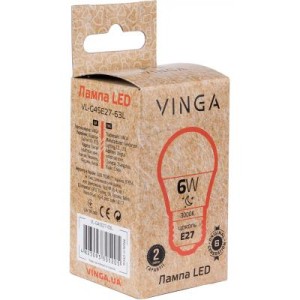 Лампочка Vinga VL-G45E27-63L