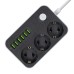 Сетевой фильтр питания ColorWay CW-CHЕ36B, 3 розетки/6USB Black 1.8M (CW-CHE36B)
