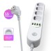 Сетевой фильтр питания ColorWay CW-CHE44W, 4 розетки/4USB White 2M (CW-CHE44W)
