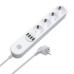 Сетевой фильтр питания ColorWay CW-CHE44W, 4 розетки/4USB White 2M (CW-CHE44W)