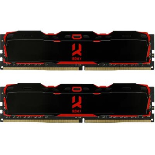 Модуль памяти для компьютера DDR4 16GB (2x8GB) 2666 MHz IRDM Black Goodram (IR-X2666D464L16S/16GDC)
