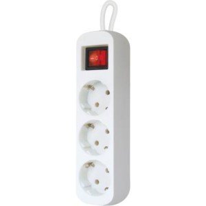 Сетевой удлинитель Defender S350 5.0 m 3 роз switch white (99235)