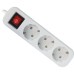 Сетевой удлинитель Defender S350 5.0 m 3 роз switch white (99235)