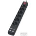 Сетевой фильтр питания REAL-EL REAL-EL RS-6 PROTECT USB, 5m, black (EL122300018)