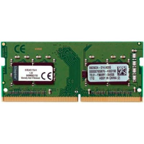 Модуль памяти для ноутбука SoDIMM DDR4 4GB 2400 MHz Kingston (KVR24S17S6/4)