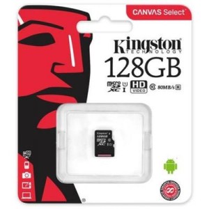 Карта памяти Kingston 128GB microSDXC class 10 UHS-I Canvas Select (SDCS/128GBSP)