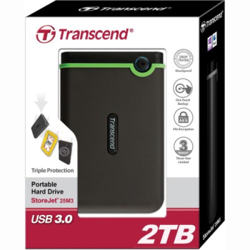 Внешний жесткий диск 2.5" 2TB Transcend (TS2TSJ25M3S)
