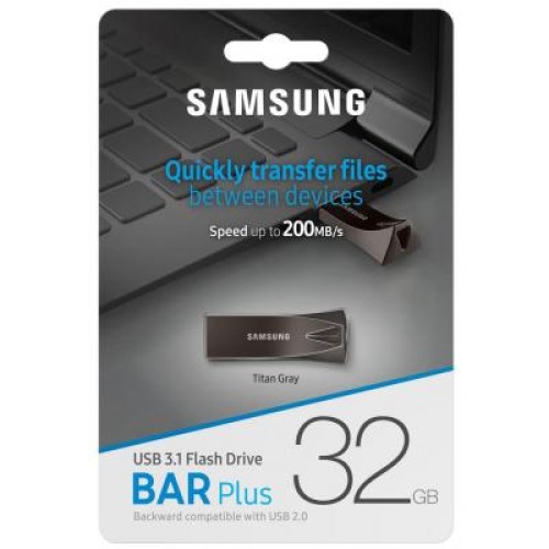 USB флеш накопитель Samsung 32GB Bar Plus Black USB 3.1 (MUF-32BE4/APC)