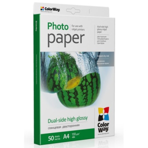 Фотобумага ColorWay A4 155г Glossy 50ст. (PGD155050A4)