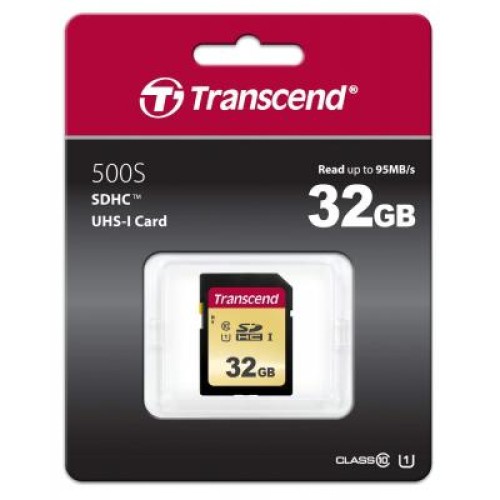 Карта памяти Transcend 32GB SDHC class 10 UHS-I U1 (TS32GSDC500S)
