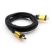 Кабель мультимедийный HDMI to HDMI 1.5 m V2.0 metal Vinga (VCPDCHDMI2VMM1.5BK)
