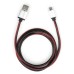 Дата кабель USB 2.0 AM to Micro 5P 1m pu leather black Vinga (VCPDCMLS1BK)