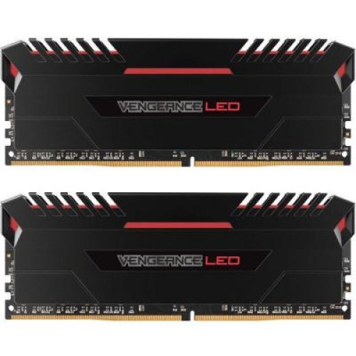 Модуль памяти для компьютера DDR4 16GB (2x8GB) 3000 MHz Vengeance LED Red Corsair (CMU16GX4M2C3000C15R)