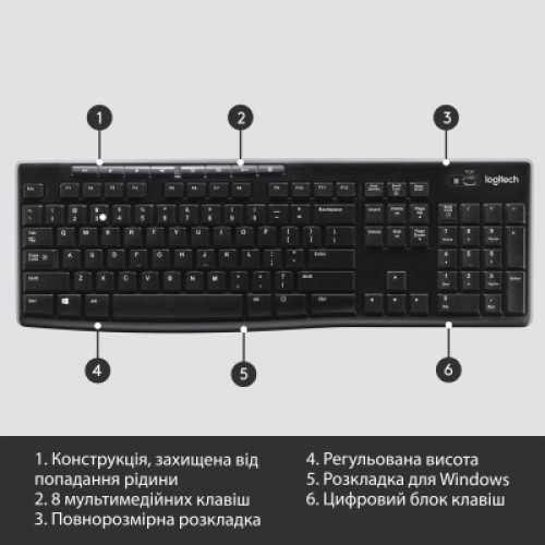 Клавиатура Logitech K270 WL (920-003757)