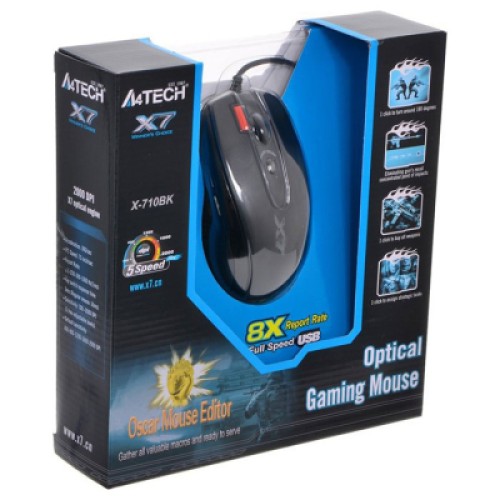 Мышка A4Tech X-710BK black
