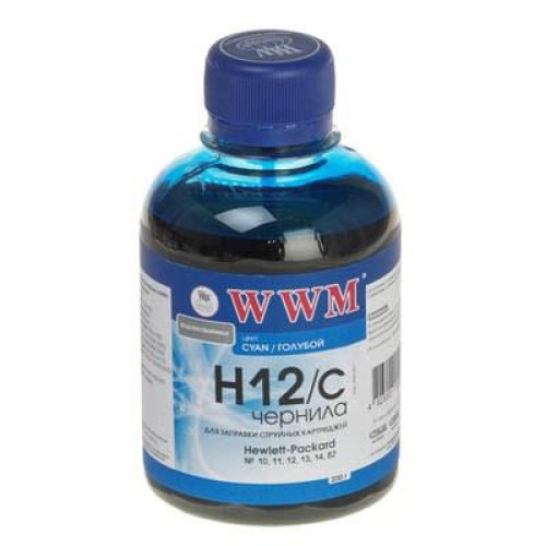 Чернила WWM HP №10/ 11/12/13/14/82 (Cyan) (H12/C)