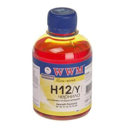 Чернила WWM HP №10/ 11/12/13/14/82 (Yellow) (H12/Y)